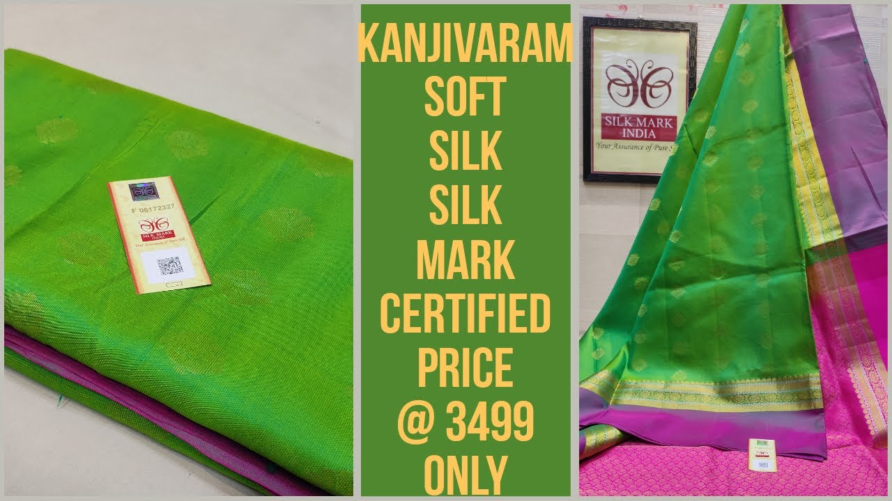 Mani laxmi silks - @3499 kanjivaram soft silk sarees - silk mark certified pure silk sarees -