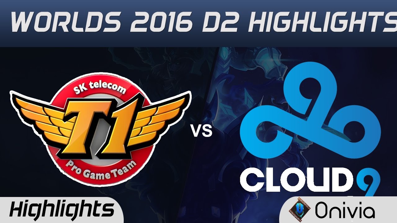 SKT vs C9 Highlights Worlds 2016 D2 SK Telecom T1 vs Cloud9
