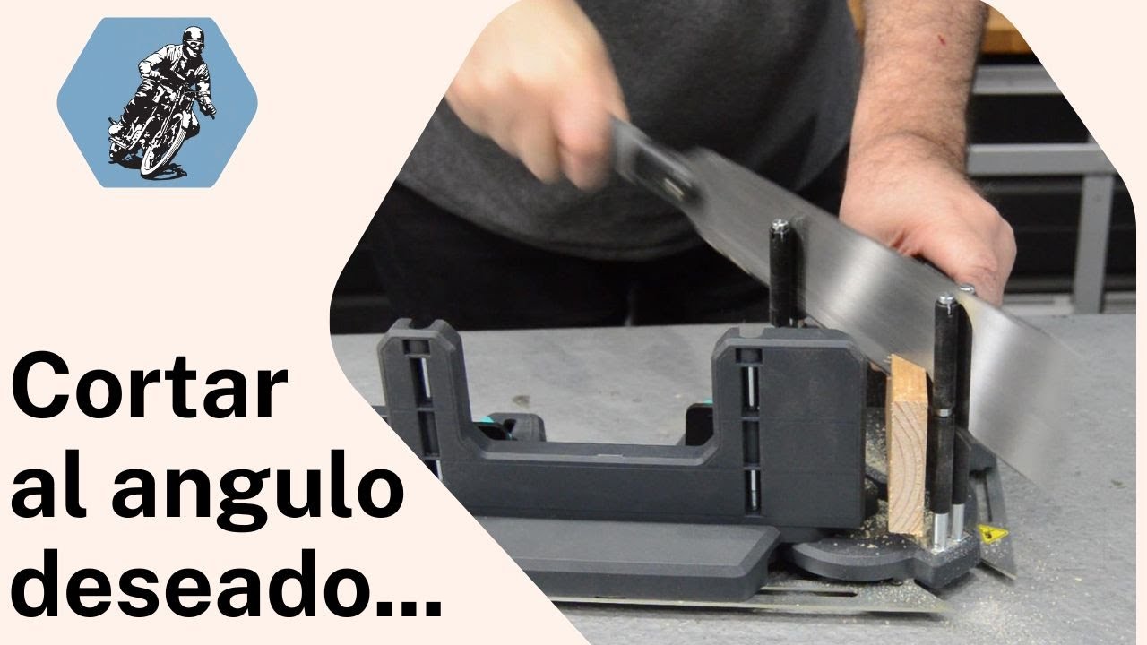 Caja de ingletes de Wolfcraft a cualquier angulo.