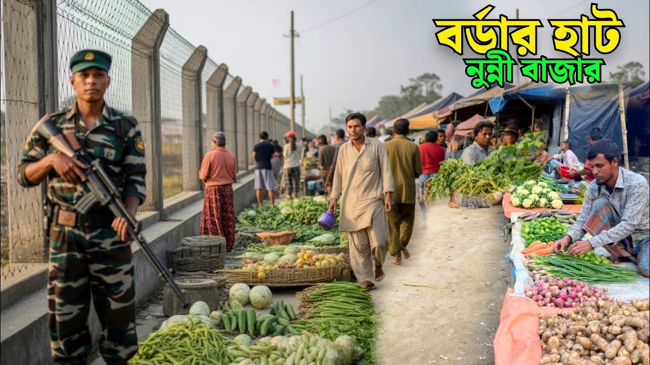 শেরপুরের শেষ সিমান্তে বর্ডার হাট || নালিতাবাড়ী উপজেলা নুন্নি বাজার ||village market in Bangladesh
