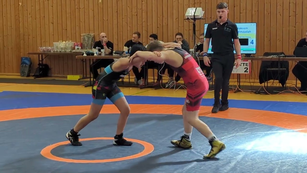 WRESTLING/RINGEN. Zirndorfer-Panthers-Cup.Freistil. U 10. 40 kg. Georg Rutkowsky - Hakeem Karimzadah