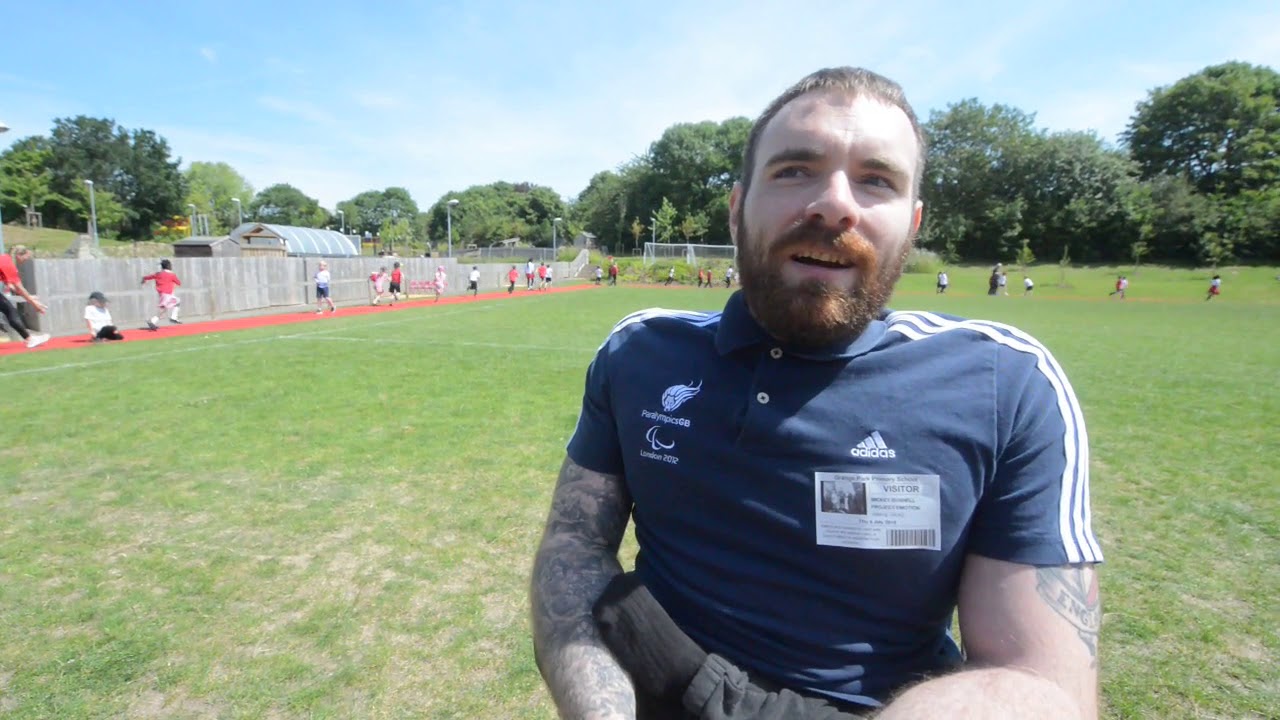 Mickey Bushell opens Telford school's daily mile track