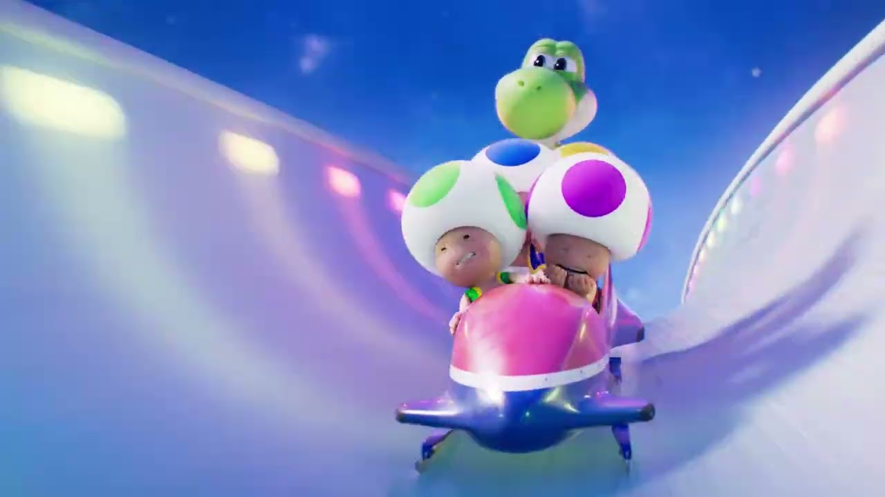 Yoshi on a sled - New spot for Super Mario Galaxy the Movie #thesupermariogalaxymovie