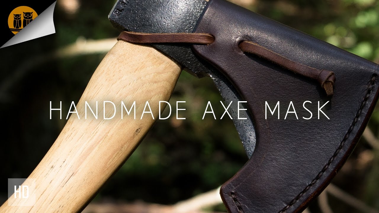 Handmade Leather Axe Mask • Condor Greenland Pattern
