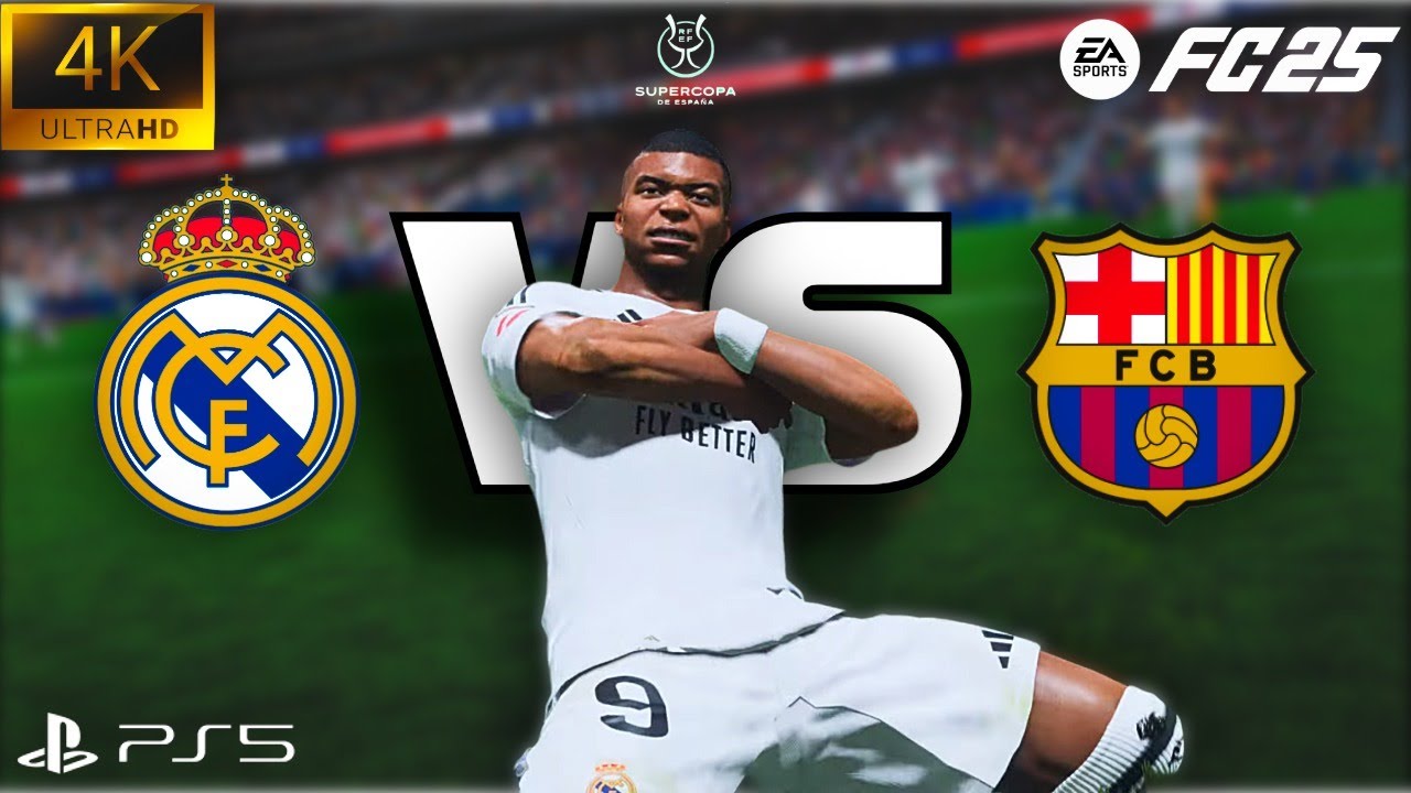 Real Madrid vs Barcelona - Supercopa De Espana | FC25 | PS5 | 4K 
