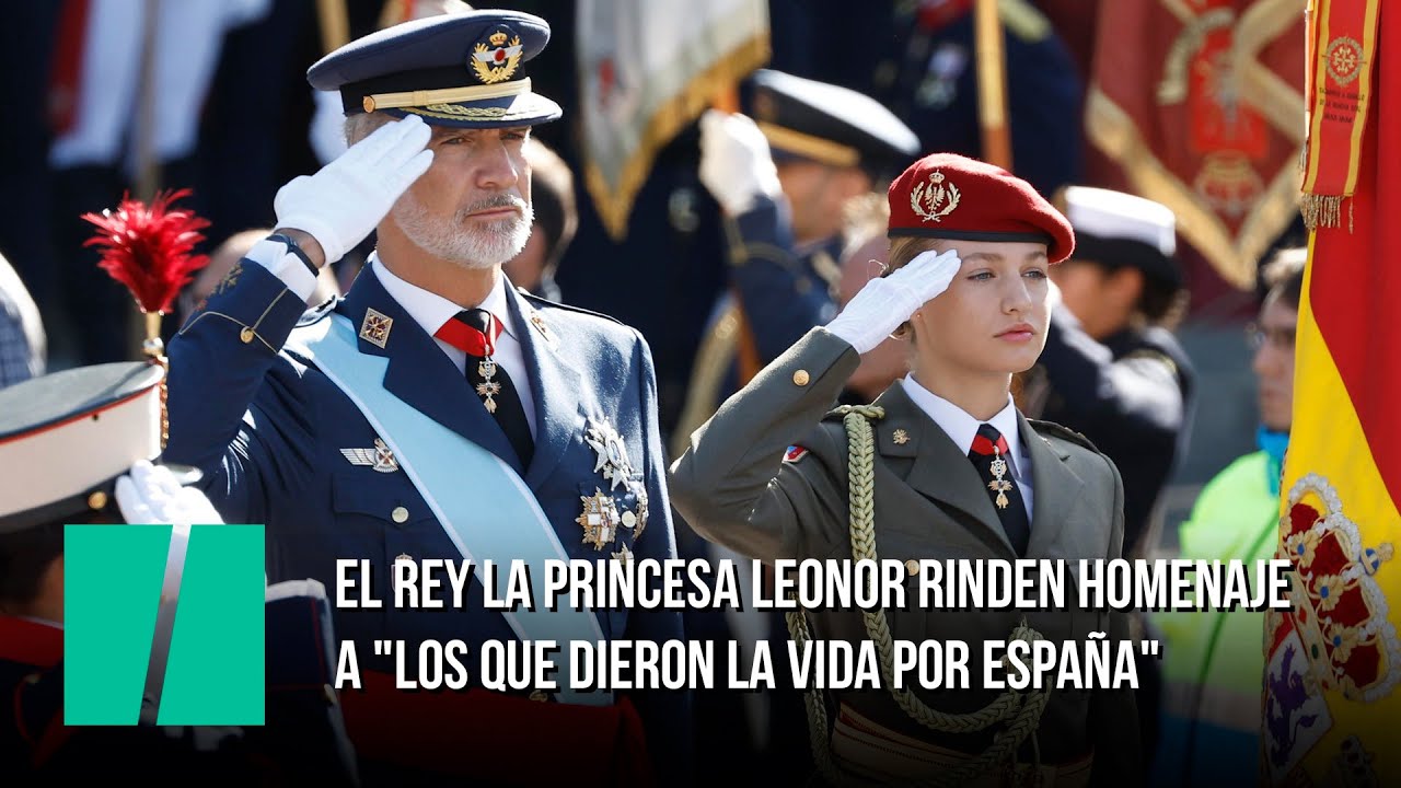 El Rey y la princesa Leonor rinden homenaje a 