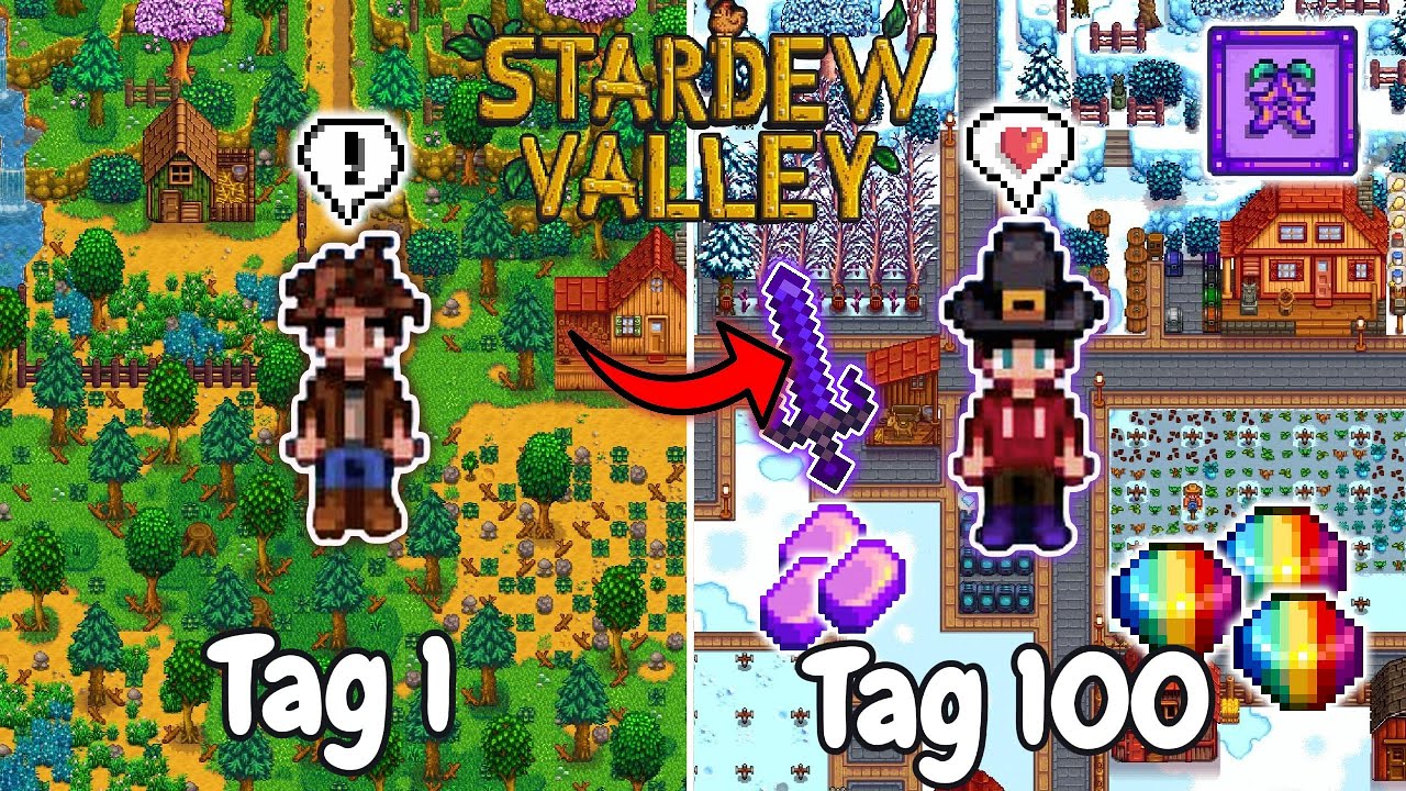 Wie weit schaffe ich es in 100 Tagen Stardew Valley 1.6?