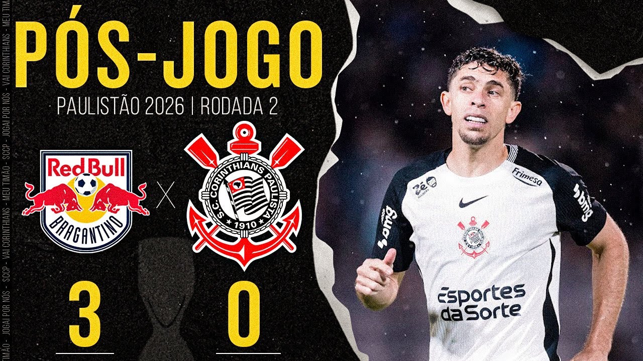 P&Oacute;S-JOGO: RB BRAGANTINO 3x0 CORINTHIANS | COLETIVA E ZONA MISTA AO VIVO
