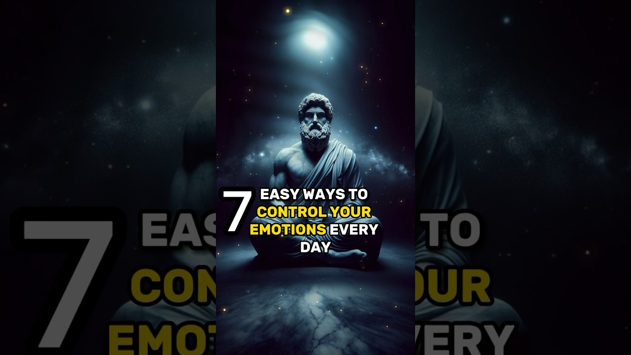7 Ways to Control Your Emotions #stoicism #goals #motivation #stoicphilosophy