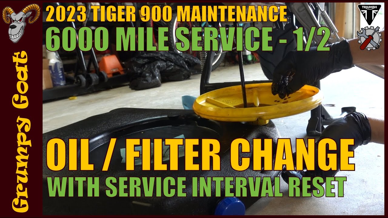 6000-mile Oil Change & Service Interval Reset | Part 1/2 | 6-Apr-2024 | 2023 Tiger 900 Rally Pro
