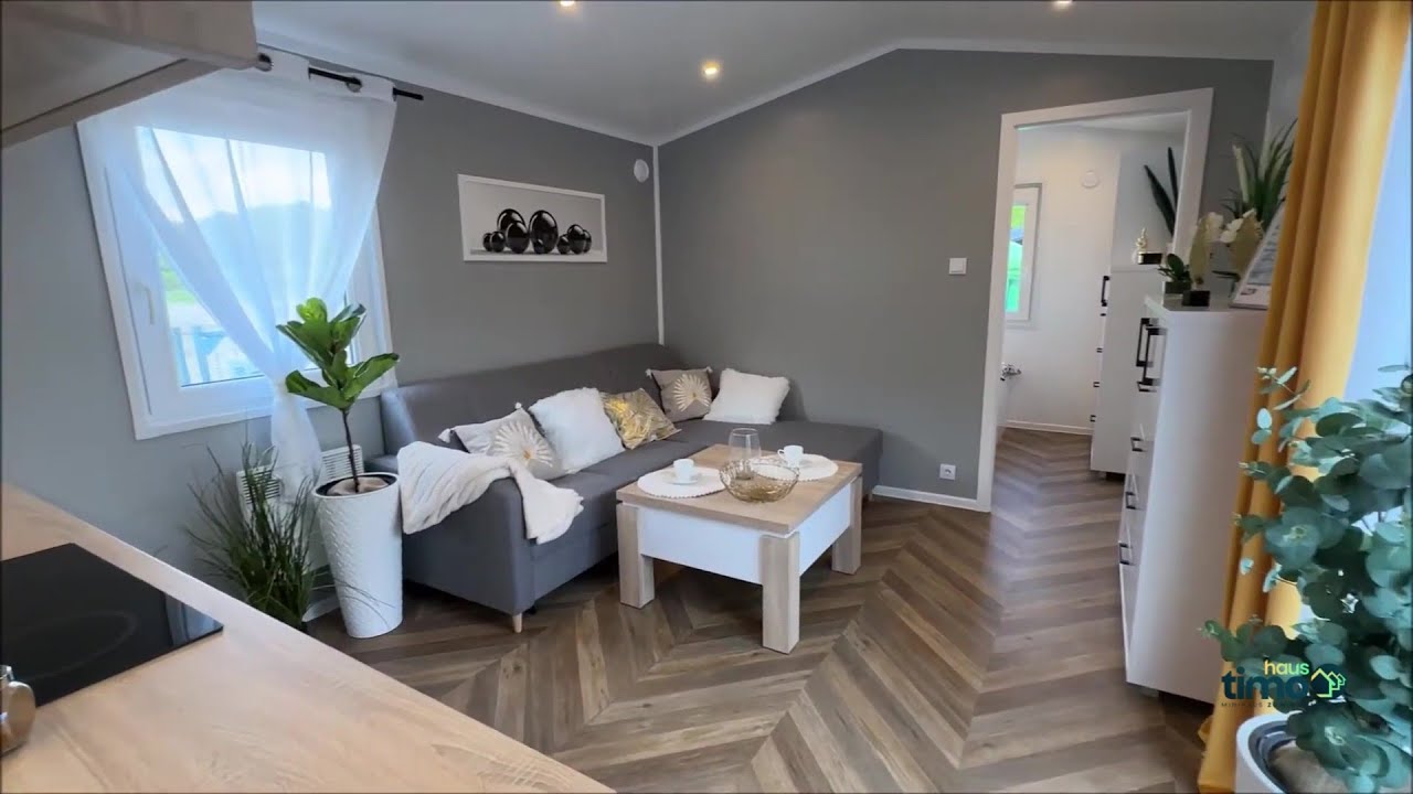 Minihaus mit Stil 🏡: Modernes Mobilheim 35m&sup2;, 2 Schlafzimmer, perfekt f&uuml;rs ganze Jahr - timo-haus.de