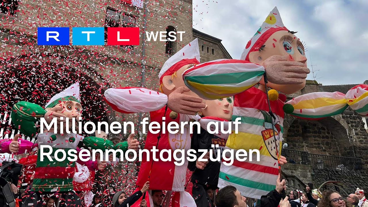 Alaaf und Helau! Millionen feiern auf Rosenmontagszügen | RTL WEST, 12.02.2024
