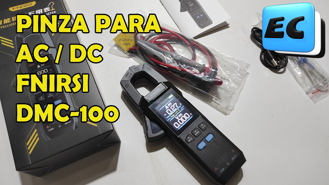 PINZA AMPERIMETRICA AC/DC CON MULTIMETRO FNIRSI DMC-100 REVIEW EN ESPA&Ntilde;OL