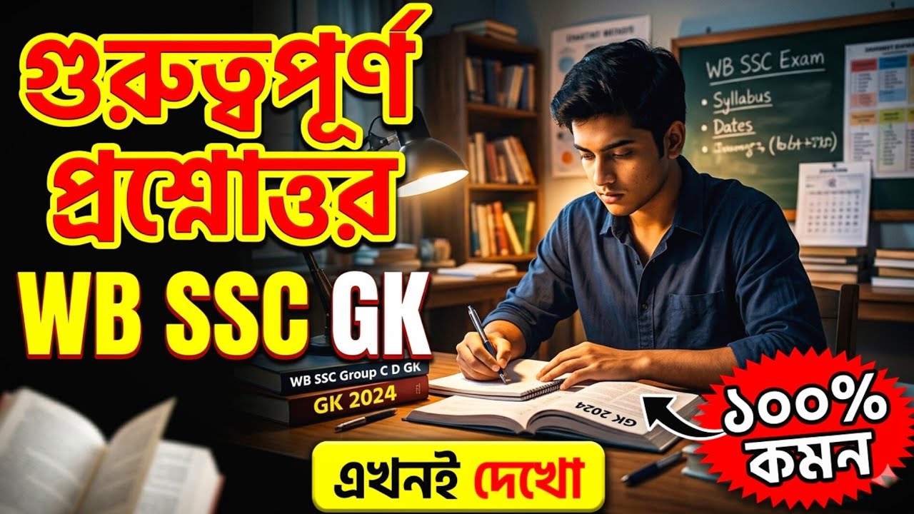 WBSSC Group D GK Marathon Class |Last Minute GKSuggestion - 01 | SSC Group D GK/GAClass