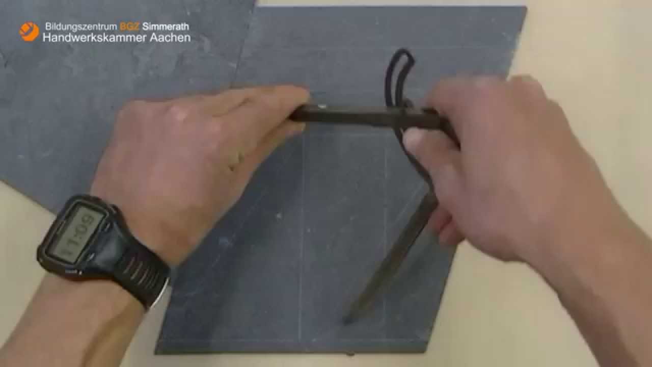 Konstruktion einer rechten Schuppenschablone