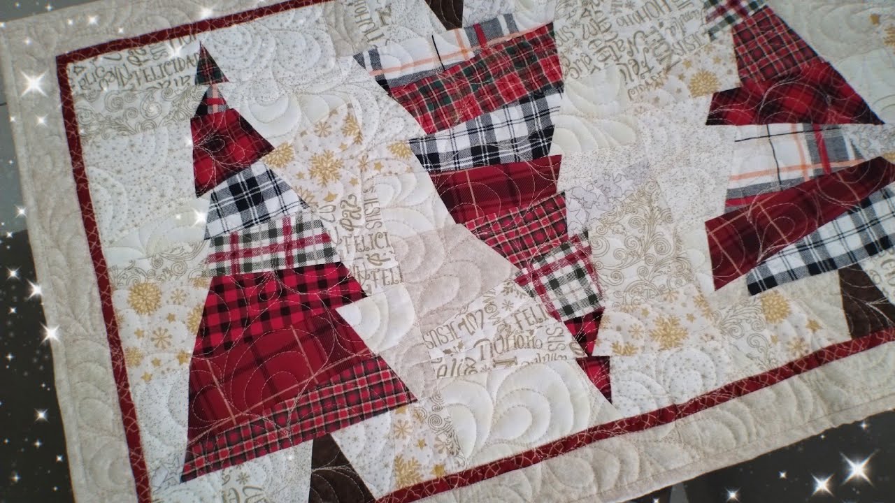 Caminho de mesa Árvore de natal Crazy (Crazy Christmas Trees Table Runner and placemat