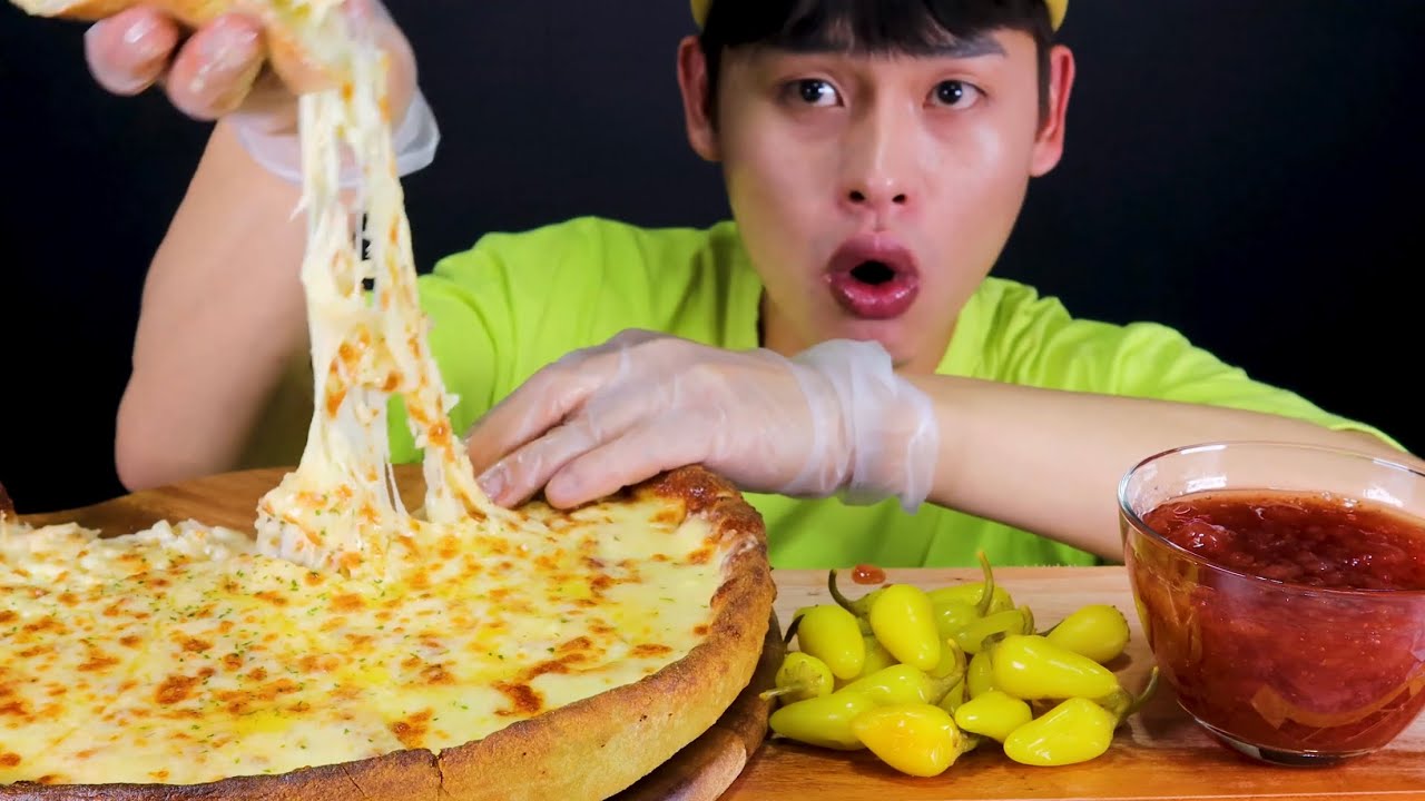 피자마루 치즈폭탄!?!? 1KG 치즈피자!! Cheese Pizza Cheese Bomb MuKBang~!!