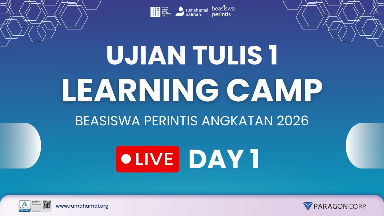 (Sesi 1 pending) Ujian Tulis 1 Learning Camp Angkatan 2026 Beasiswa Perintis