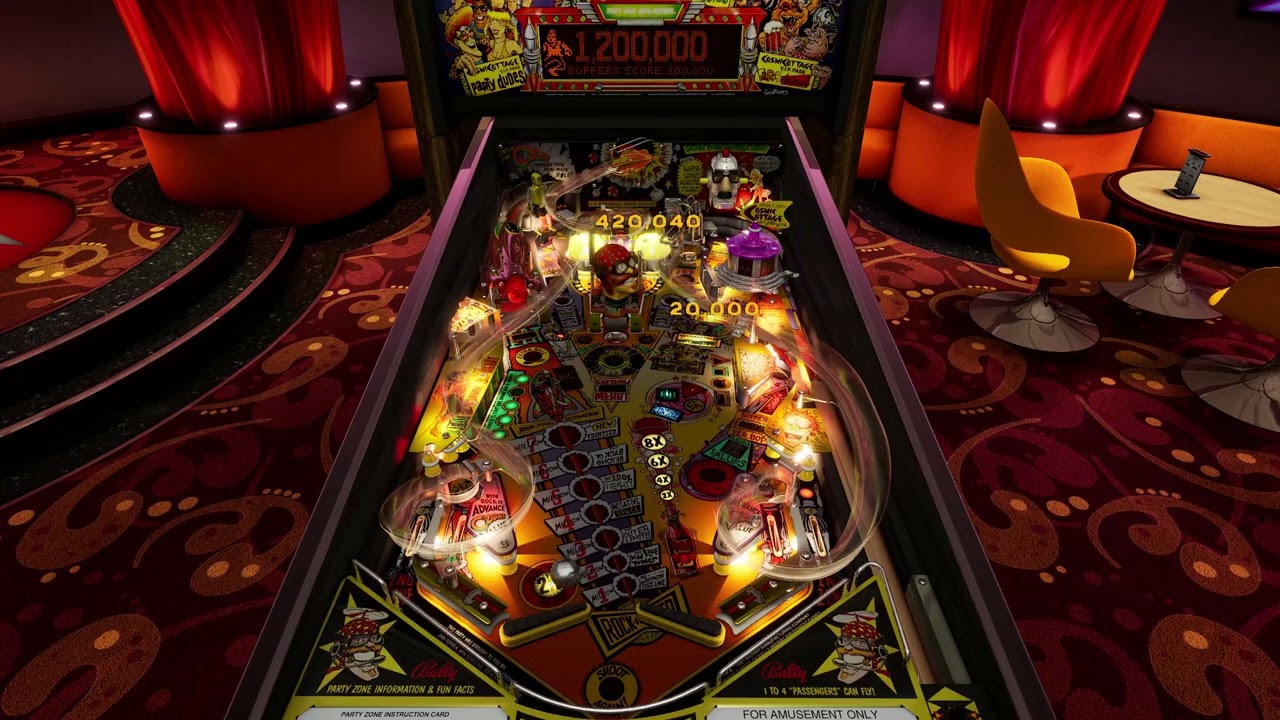 Party Zone pinball 45m score