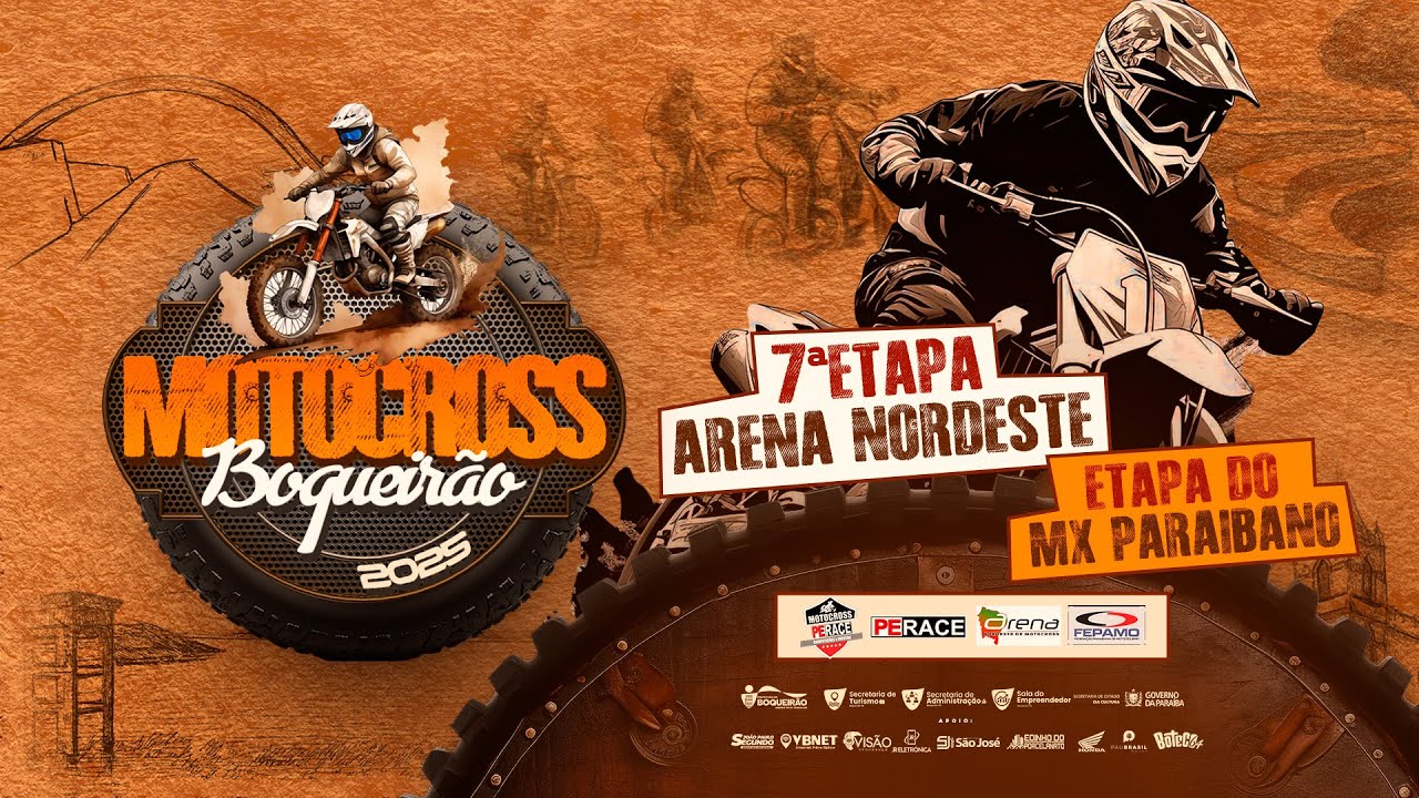 🔴 MOTOCROSS DE BOQUEIRÃO 2025  7a ETAPA ARENA NORDESTE