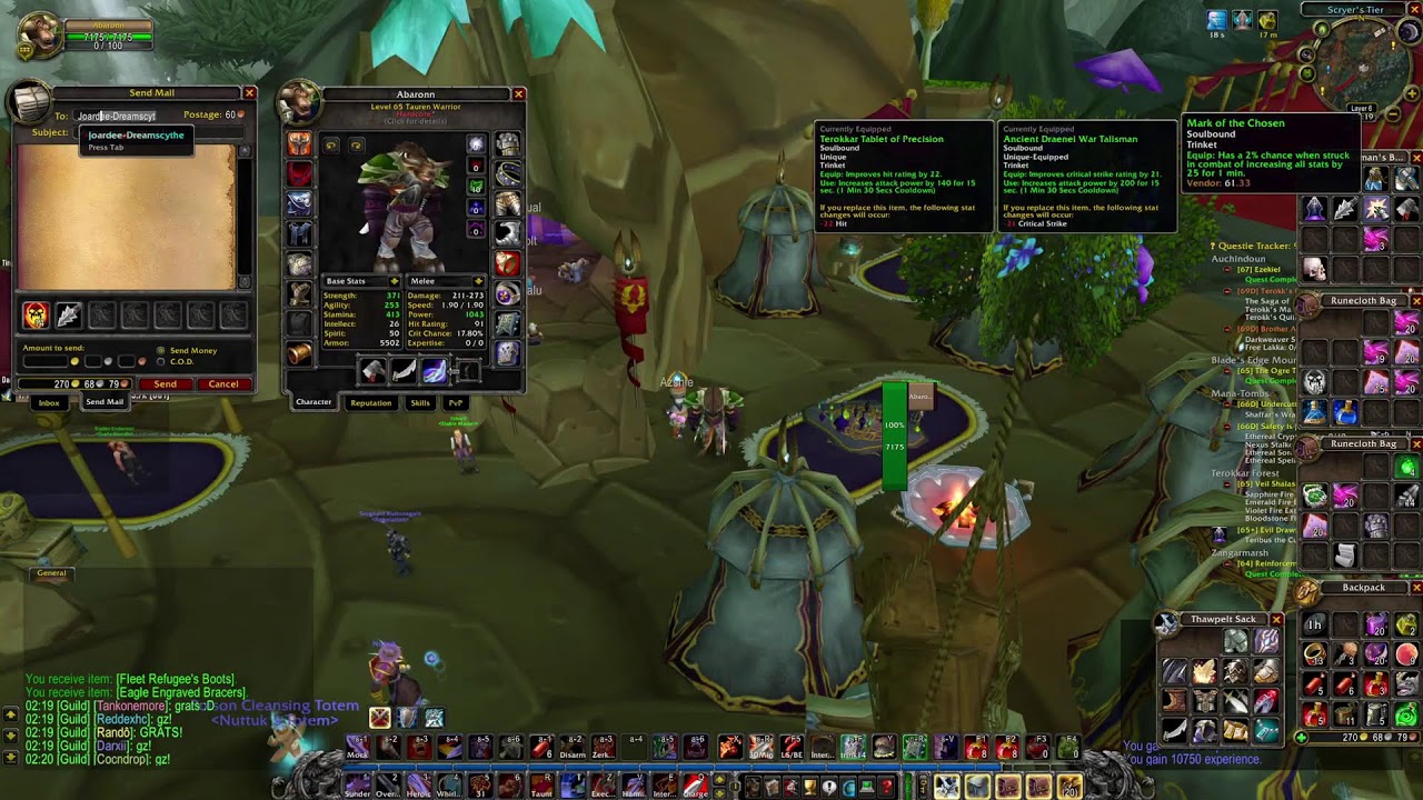 WoW TBC Hardcore #31 - Warrior - lvl 65 - Backup Warrior - Terrokar