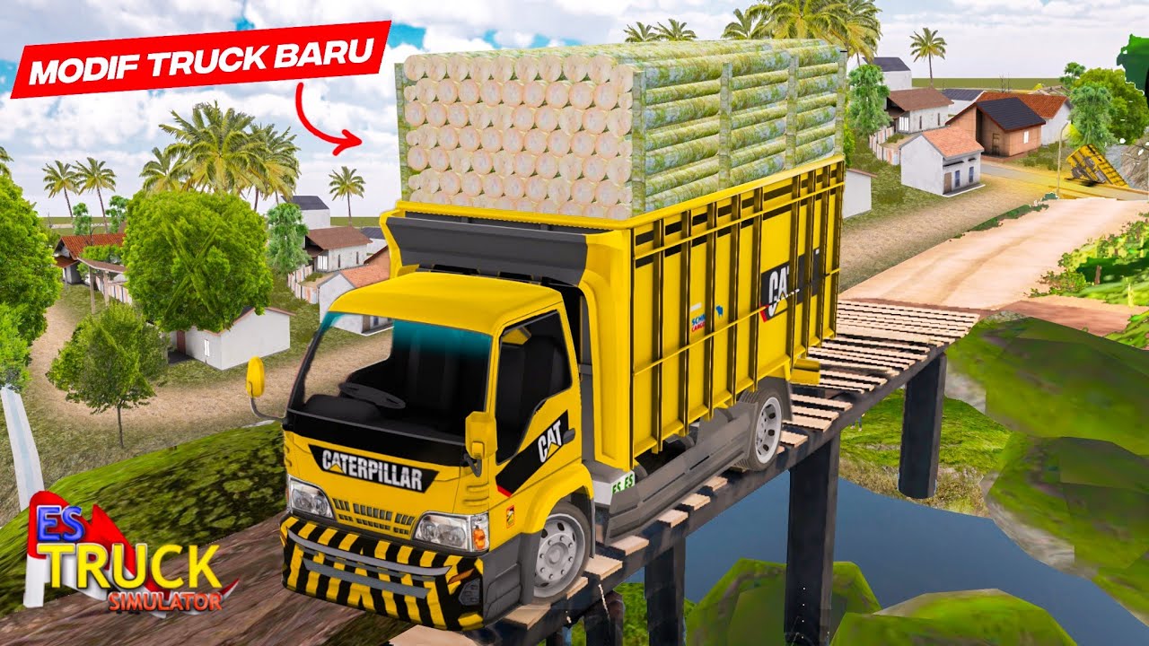 Modif Truck NKR 71 Baru di ES Truck Simulator ID! Sekalian Ngejob Kayu 😎🔥