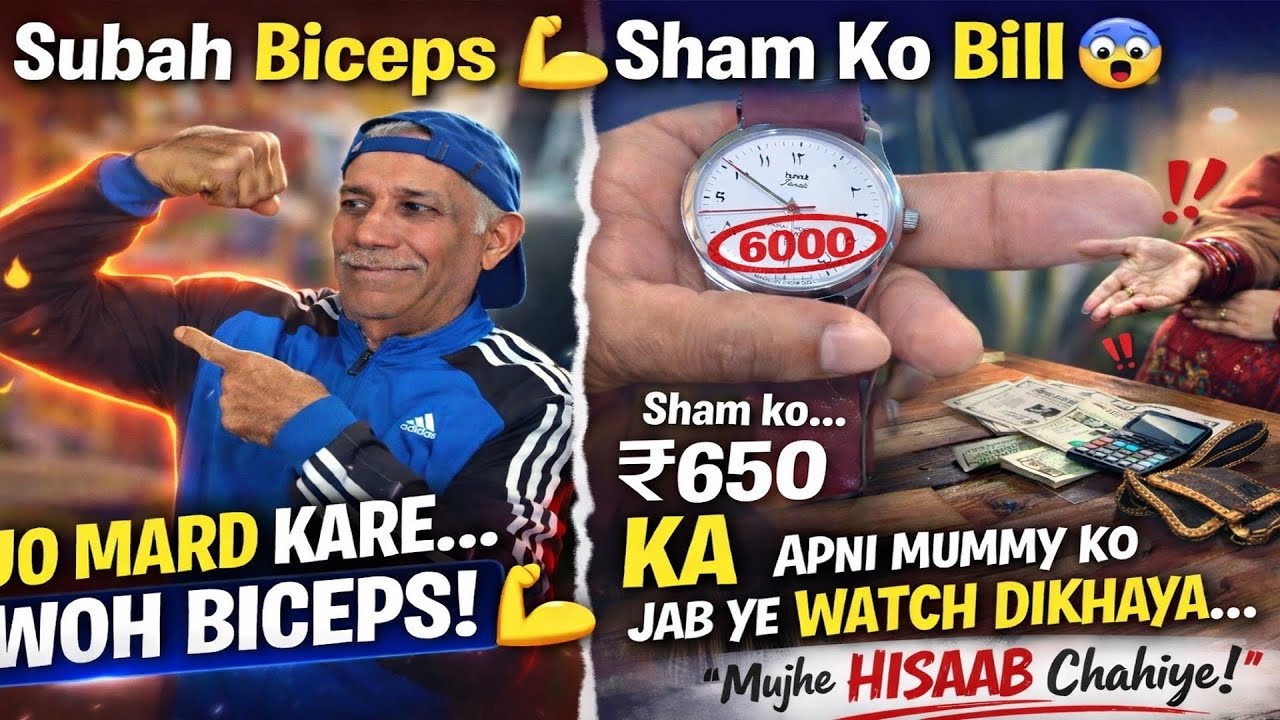 Morning Biceps 💪 Evening Bills 😭 | Every Indian Boy’s Reality!