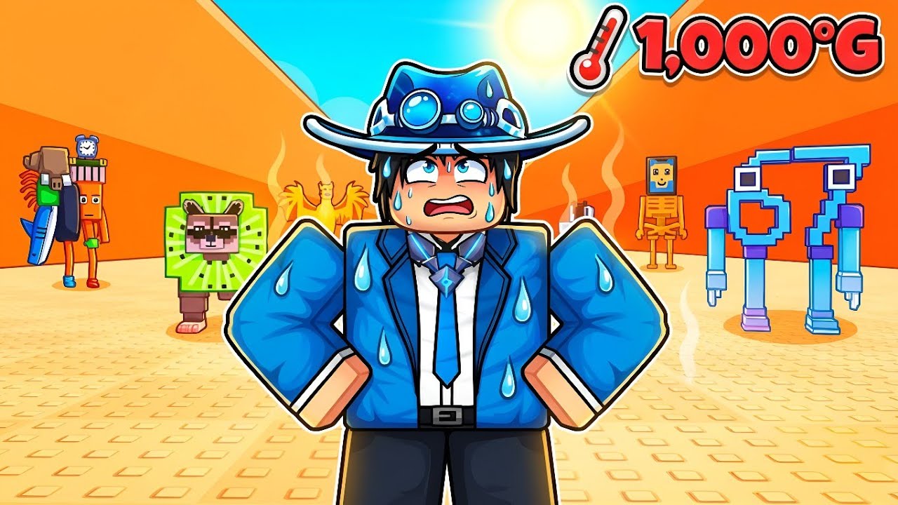 SOBREVIVA AO CALOR EXTREMO PARA PEGAR OS MELHORES BRAINROTS NO ROBLOX!!!