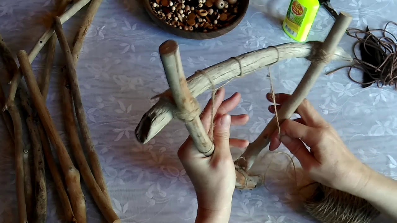 Плетение  интерьерная подвеска 