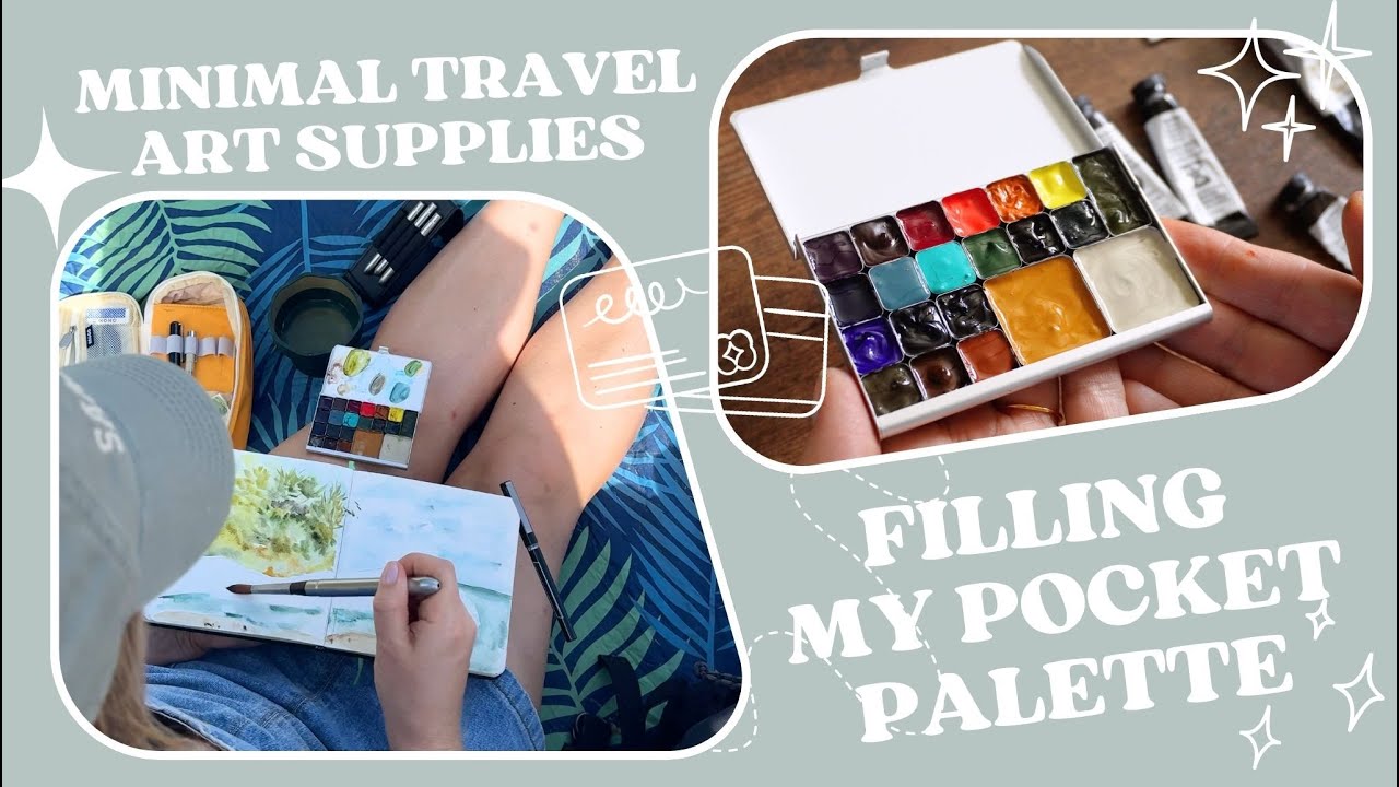 My Minimal Travel Supplies | Filling and Trying the Art Toolkit Pocket Palette! 🎨