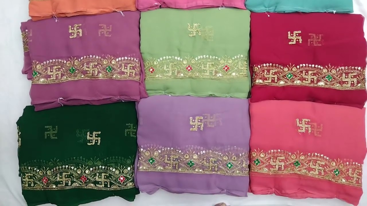 વલ મોતી વર્કવાળી દરબારી સાડીમા નવી ડિઝાઇન 