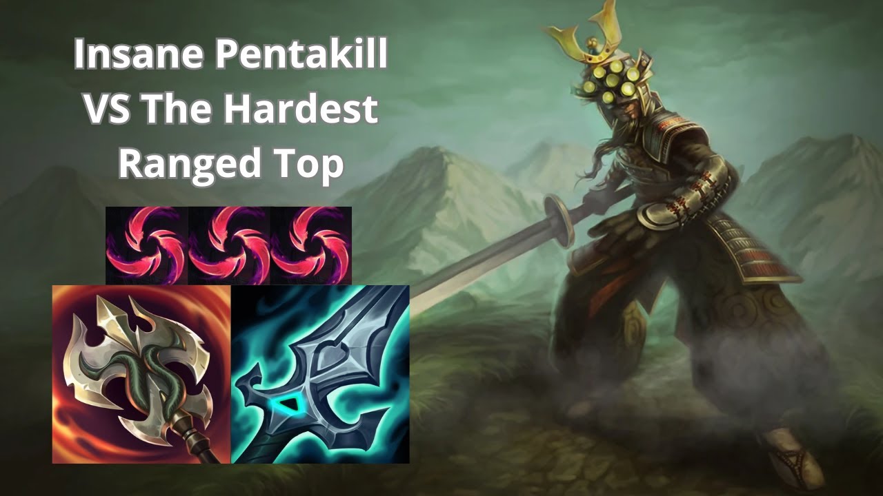INSANE PENTAKILL VS THE HARDEST RANGED TOPLANER
