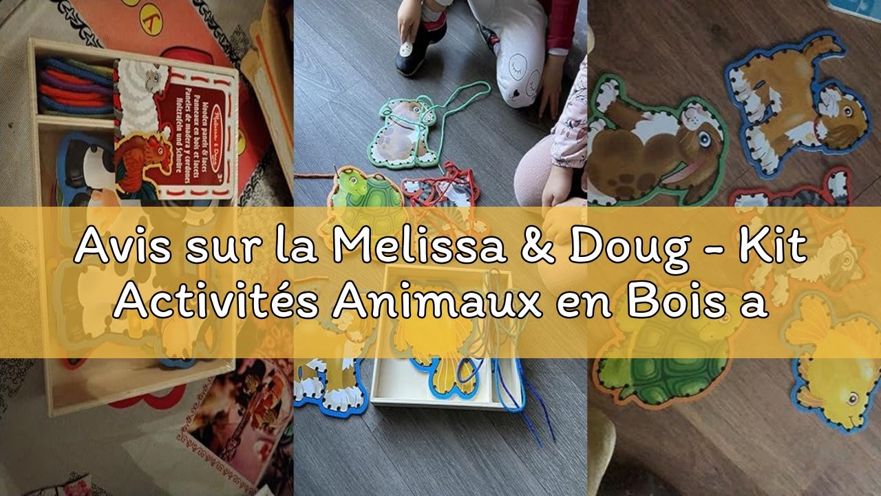 Avis sur la Melissa & Doug - Kit Activités Animaux en Bois avec Lacets - Activité Manuelle Enfant -