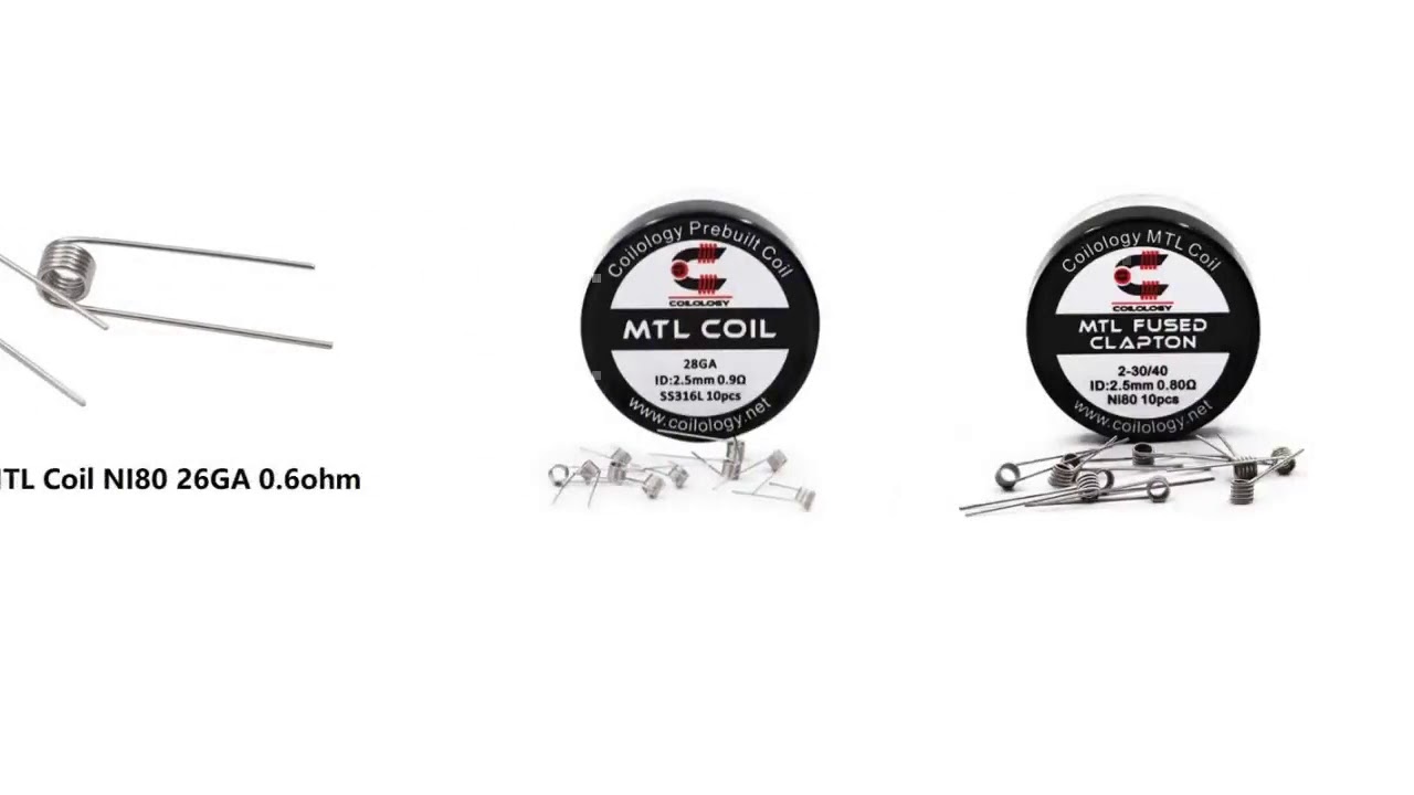 Coilology MTL Coil wire 316SS 28GA 0.9ohm/NI80 26GA 0.6ohm vape coil/Fused Clapton 0.8ohm prebuil...