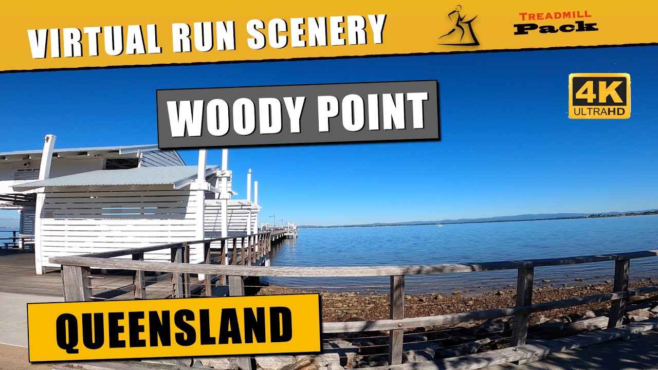Виртуальное беговое видео 32 мин, Woody Point, Брисбен, Австралия 4K