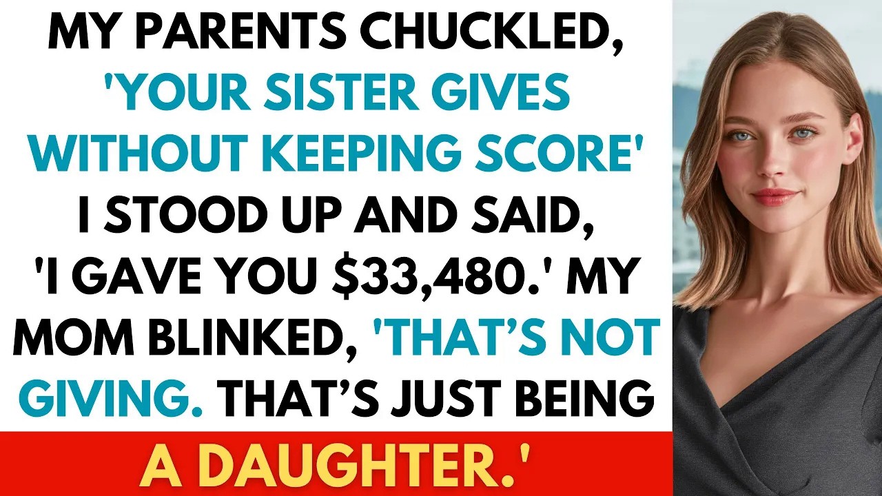 My Parents Chuckled, You're Not As Generous As Your Sister  I Stood Up And Said Check The Math