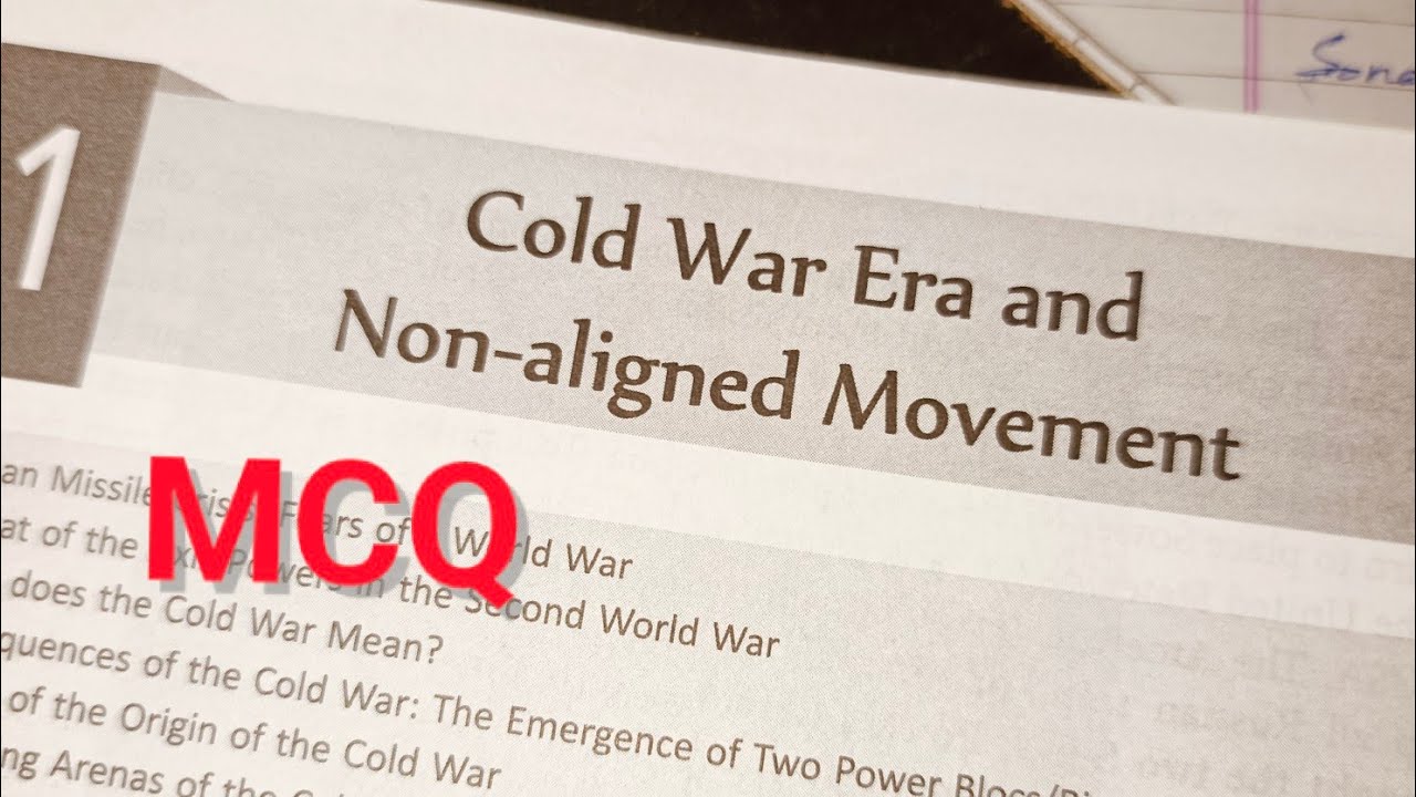 Class12 Political Science Cold War Era MCQ questions 