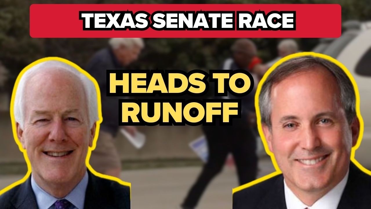 U.S. Senate race going to runoff between incumbent John Cornyn and Ken Paxton