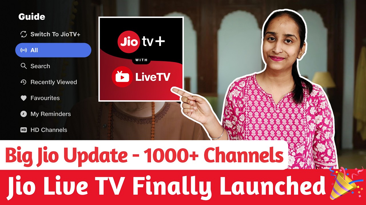 Jio Live TV = Jio TV Plus + Live TV 🔥 | Watch Live TV on Any Android TV, Google TV & Fire TV