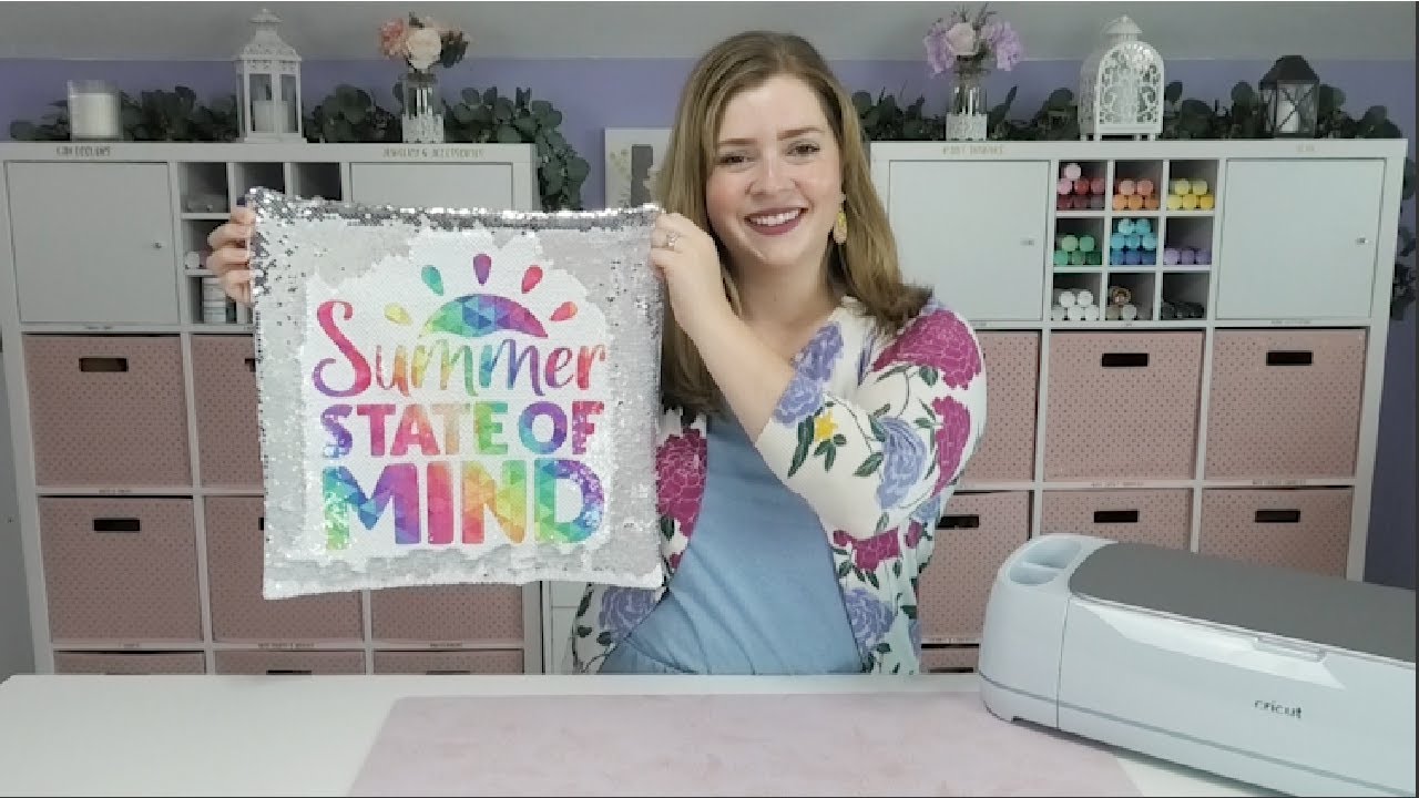 How to Make a Sequin Pillow with Cricut Infusible Ink Sheets | Easy | Step by Step