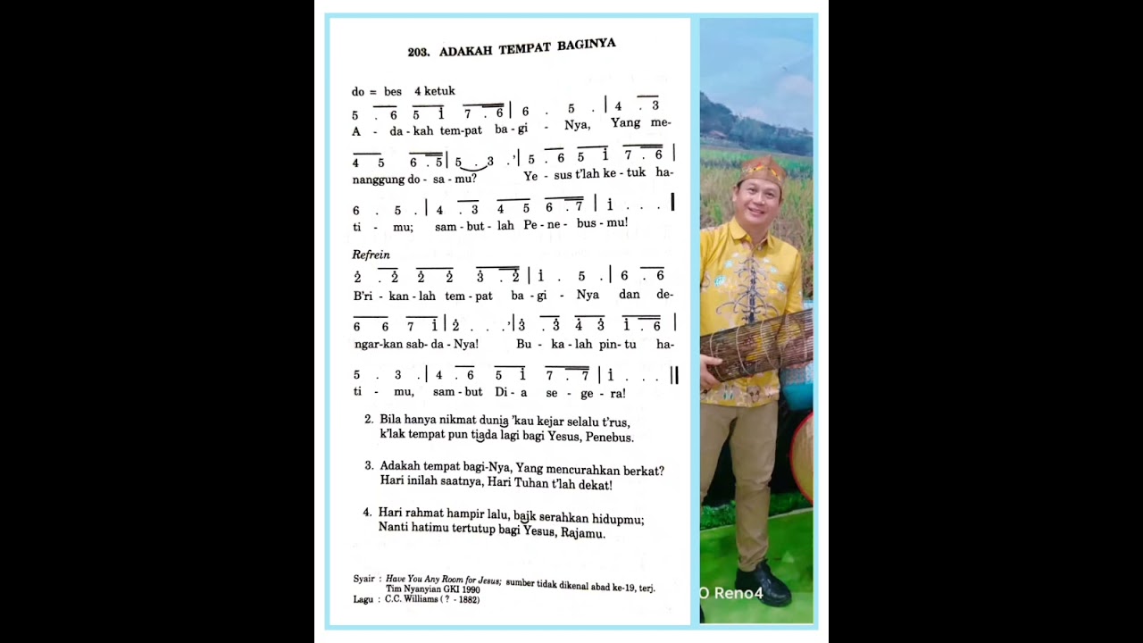Nyanyikanlah Kidung Baru 203 Adakah Tempat BagiNya ( COVER NKB @fritalexander ) 