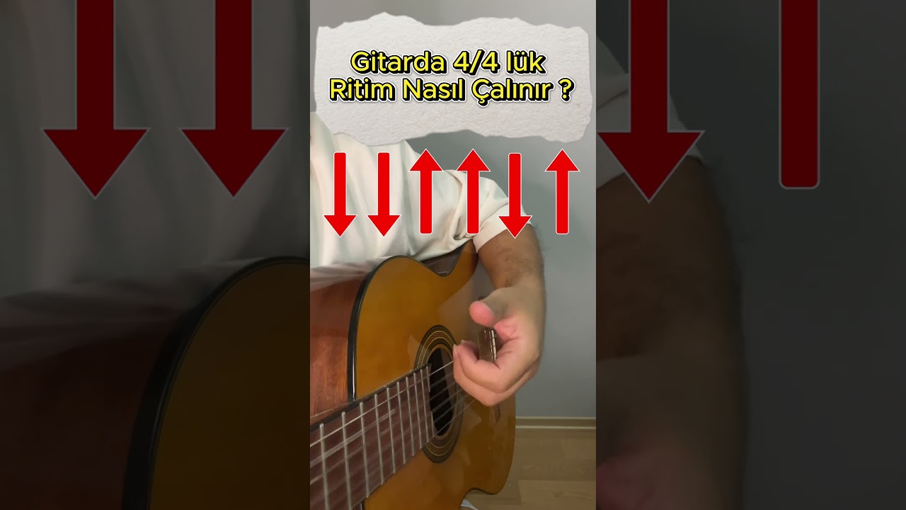 Gitar Dersi - 4/4 l&uuml;k Ritim Nasıl &Ccedil;alınır? #gitardersi #gitarritim #folkritim #guitar #gitar #keşfet