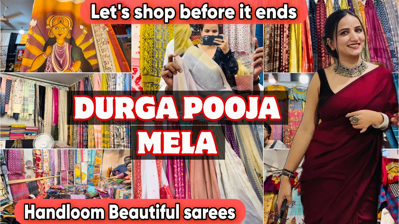 Durga Pooja Mela | Handloom saree mela | CR PARK Delhi | Get Ready for Durga Pooja ❤️