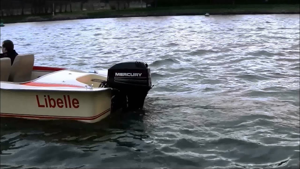 Oldtimer Klassiker Sportboot Libella Werft mit 40 PS Mercury Außenborder