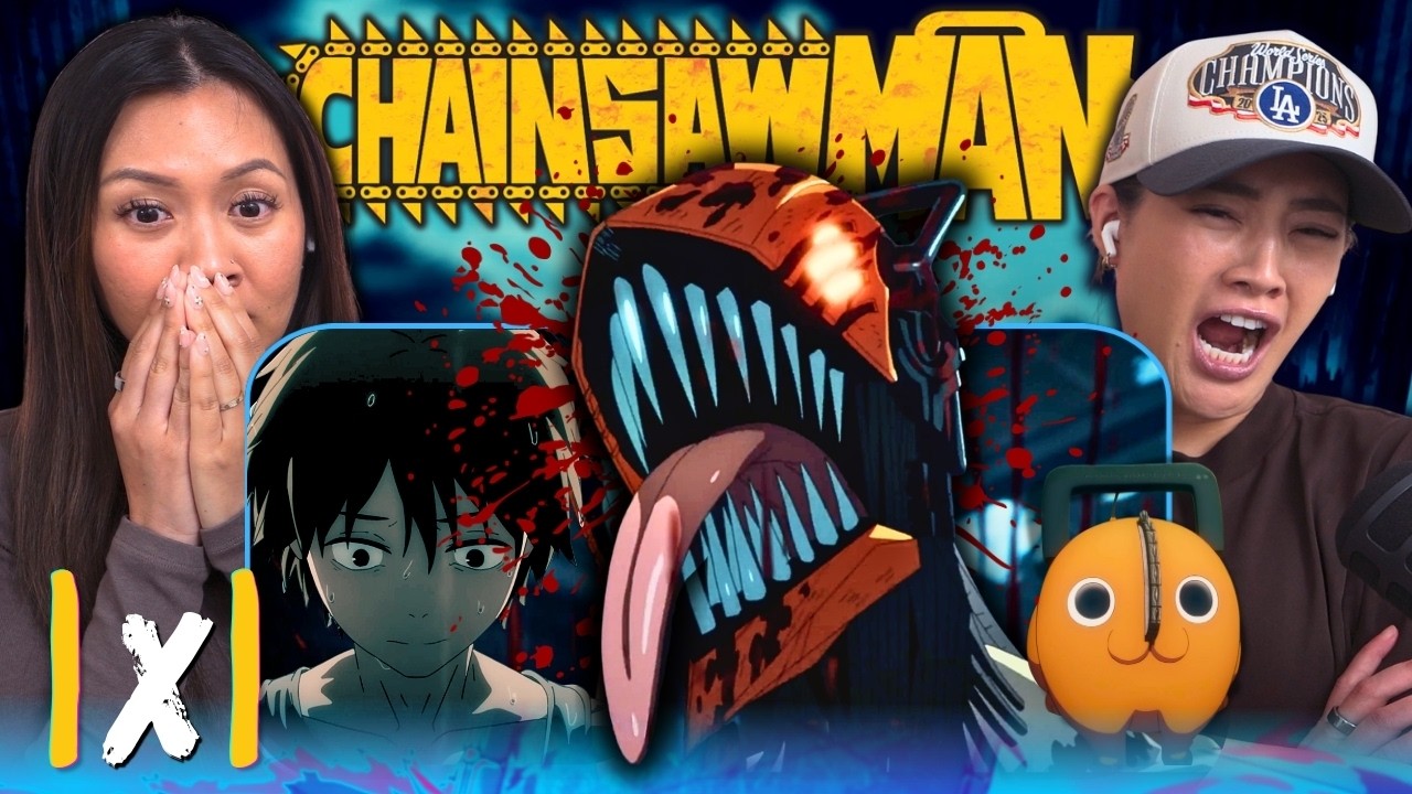 THIS SHOW IS PURE CHAOS & WE LOVE IT! 🪚🤯 Chainsaw Man Season 1 Episode 1 | Reaction & Review