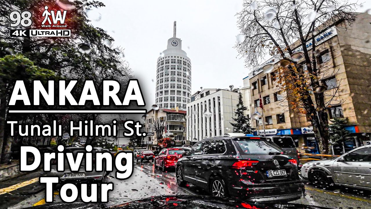 Yağmurda ANKARA 4K Sürüş Turu | Scenic City Driving Tour
