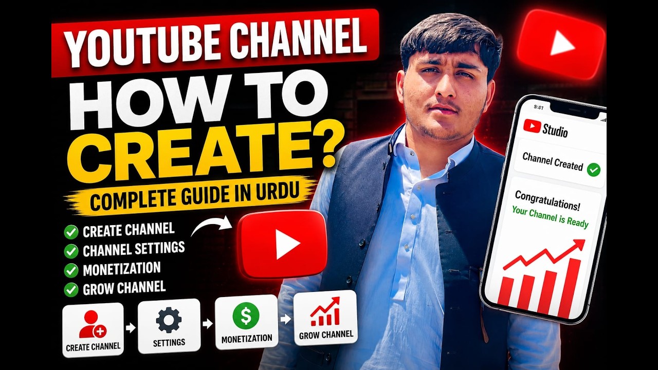 How to Create a YouTube Channel 2026 | Complete Step-by-Step Guide in Urdu | Arshad Khan Official