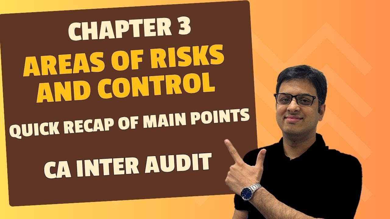 Quick Recap - Ch 3 : Areas of Risks and Control | CA Inter Audit