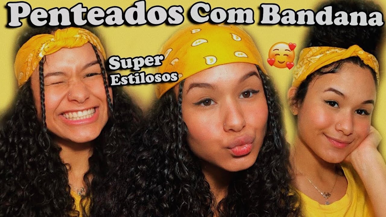 PENTEADOS com BANDANA SUPER ESTILOSOS  E FÁCEIS✨