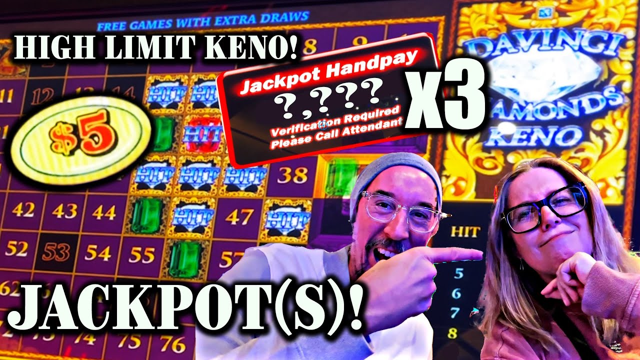 Insane Day at Cosmo! Three DaVinci Diamonds KENO Jackpots, Plus More Big Wins!! #jackpot